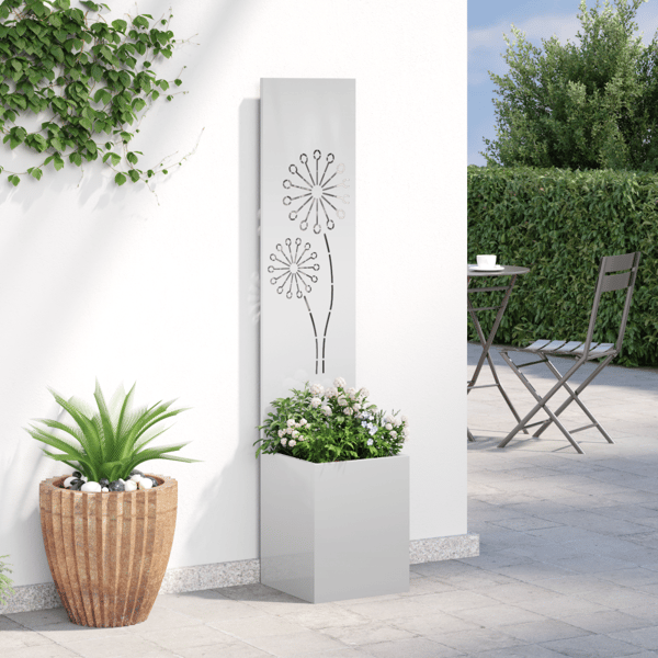 Trädgårds integritetsskärm Silver 32 x 150 cm Galvaniserat stål