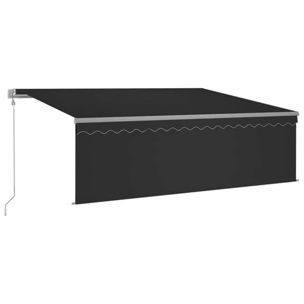 Automatisk markis vindsensor rullgardin LED 4,5x3m antracit