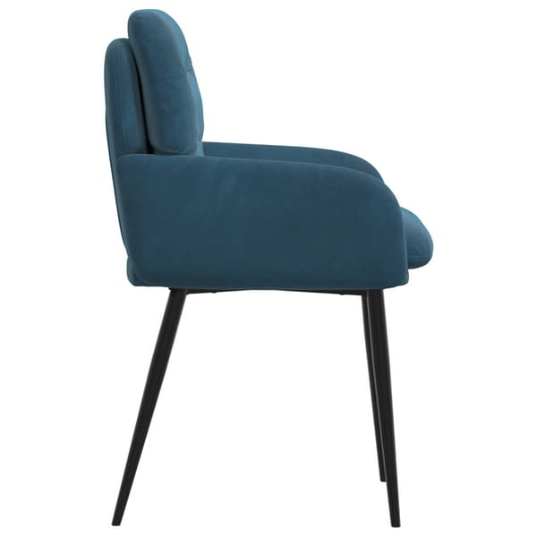 Matstolar 4 pcs Sammet Blå 59 x 59,5 x 90 cm