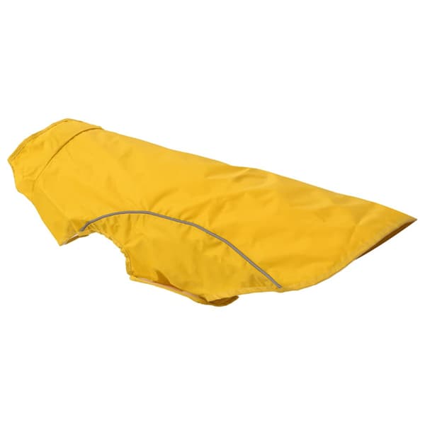 Regnrock för hundar med reflexer polyester gul 2XL