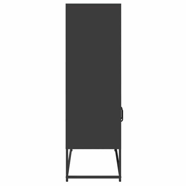 Highboard svart 68x39x123 cm stål