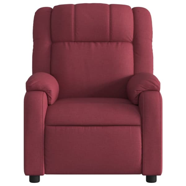 Reclinerfåtölj vinröd tyg