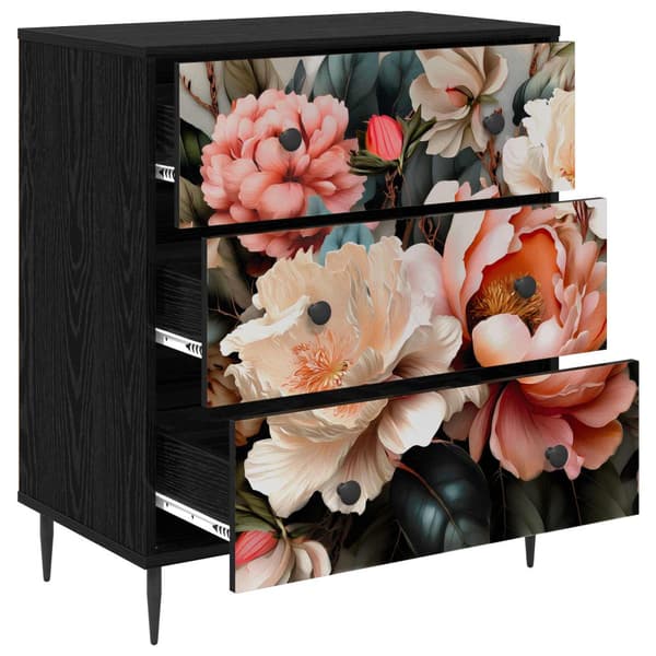 Kommode BORNE Ljus piontryck 66 x 36,5 x 76 cm Konstruerat trä