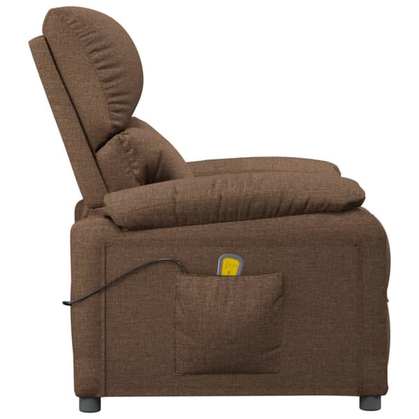 Massagefåtölj brun tyg
