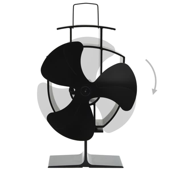 Kaminfläkt 3 blad svart