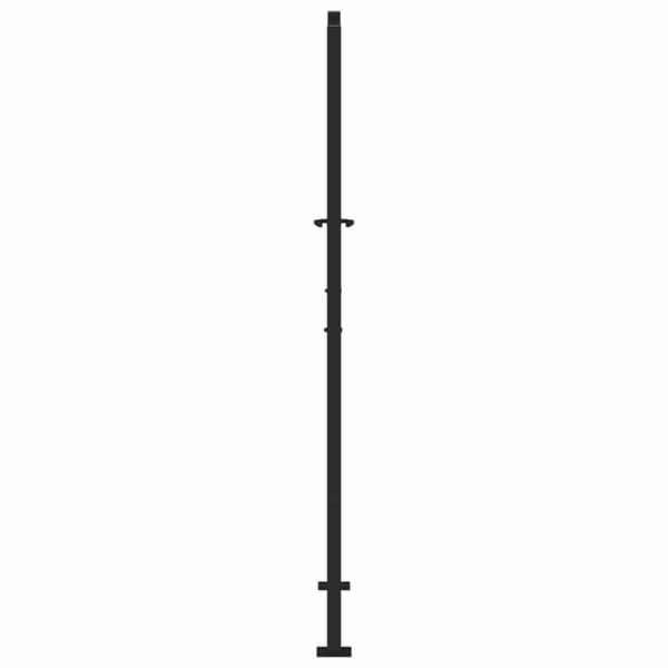 Trädgårdsgrind svart 100x175 cm stålbladsdesign