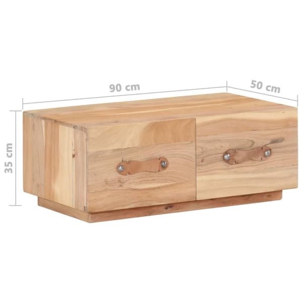 Soffbord 90x50x35 cm massivt återvunnet trä
