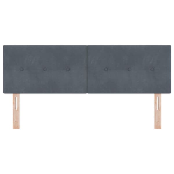 Huvudgavel Mörkgrå 160 cm Sammet