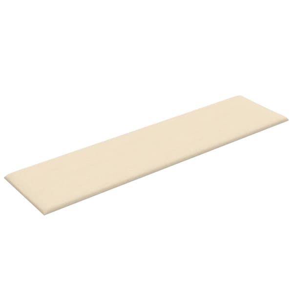 Väggsänggavel 12 pcs Kräm 60 x 15 cm tyg