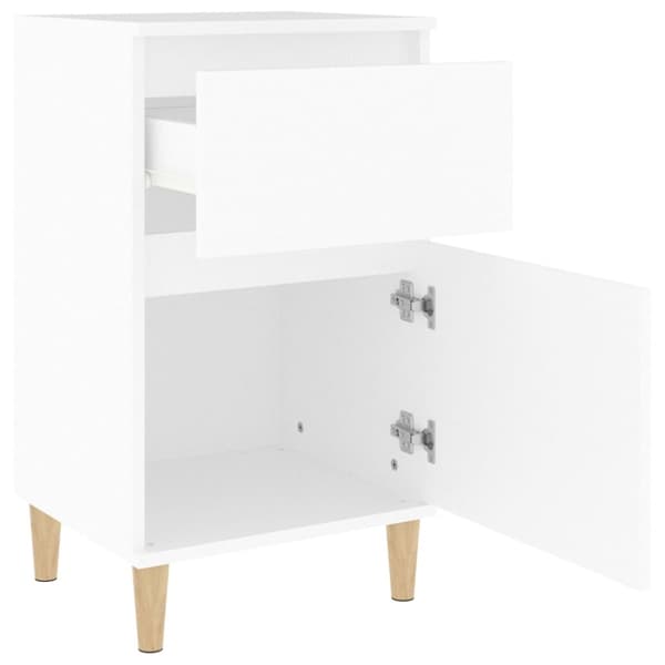 Sängbord 2 st vit 40x35x70 cm