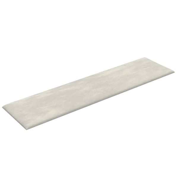 Väggsänggavel 12 pcs Kräm 60 x 15 cm Sammet
