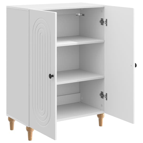 Sideboard Vit högglans 66 x 34,5 x 90 cm Konstruerat trä