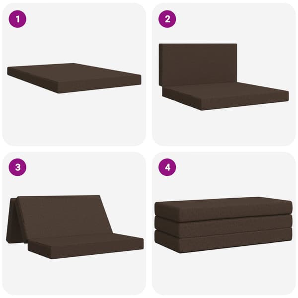 Fällbar Soffbed 140 x 67 x 45 cm Taupe