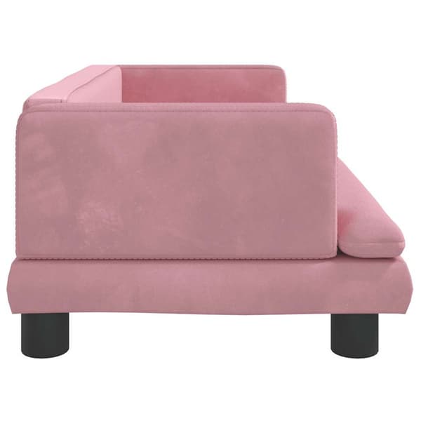 Barnsoffa rosa 80x45x30 cm sammet