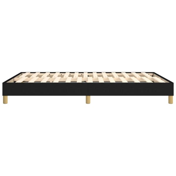 Boxspring-sängram svart 140x200 cm tyg
