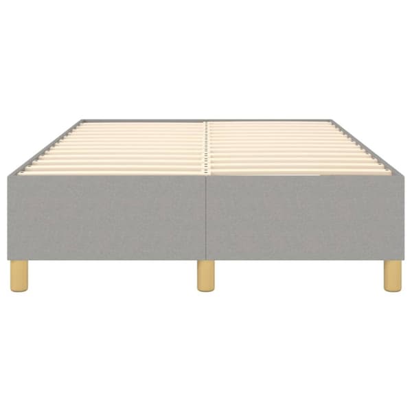 Boxspring-sängram ljusgrå 120x200 cm tyg