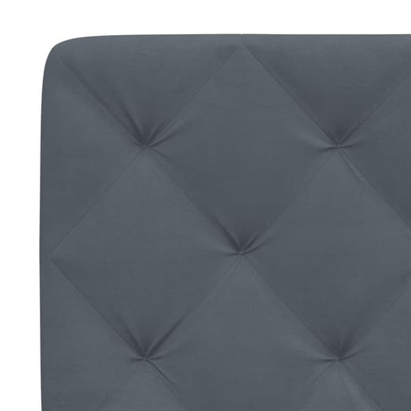 Bed Frame without Mattress Dark Grey 100x200 cm Velvet