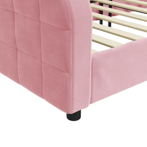 Dagbädd rosa 90x200 cm sammet