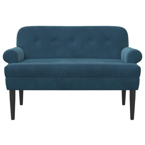 Loveseat med knapprapport Blå 120 x 66 x 78 cm Sammet