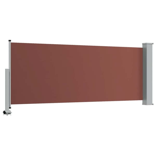 Infällbar sidomarkis 100x300 cm brun