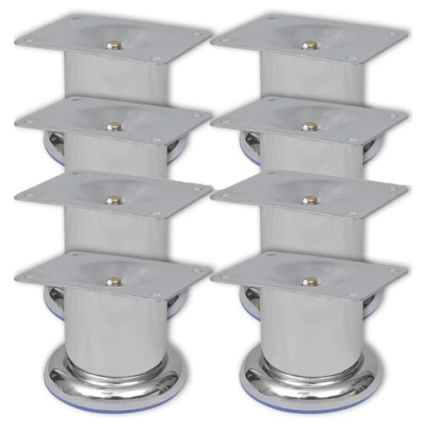 Runda soffben 8 st krom 60 mm