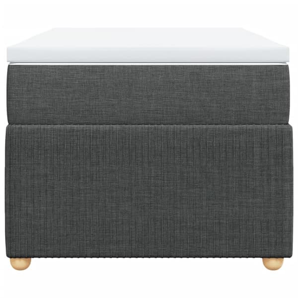 Ramsäng med madrass mörkgrå 100x200 cm tyg
