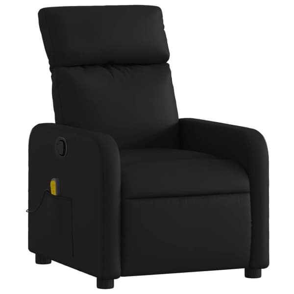 Massagefåtölj svart konstläder