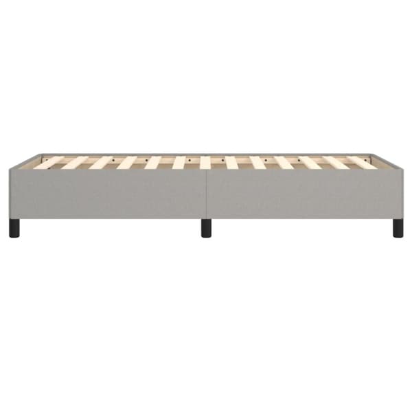 Sängram utan madrass ljusgrå 100x200 cm tyg