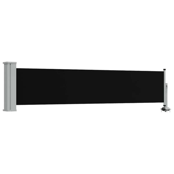 Infällbar sidomarkis 60x300 cm svart