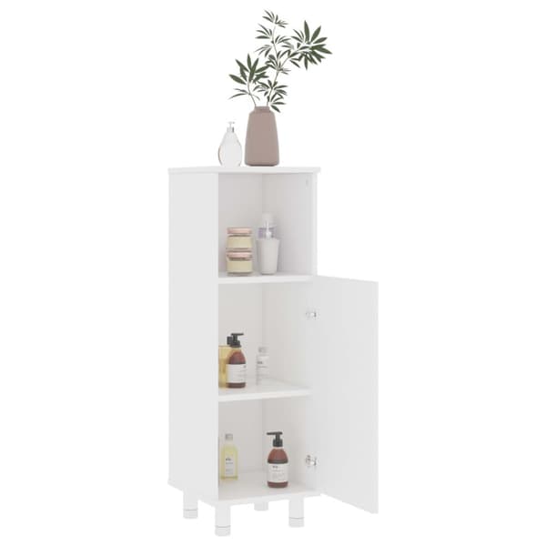 Badrumsskåp vit 30x30x95 cm konstruerat trä