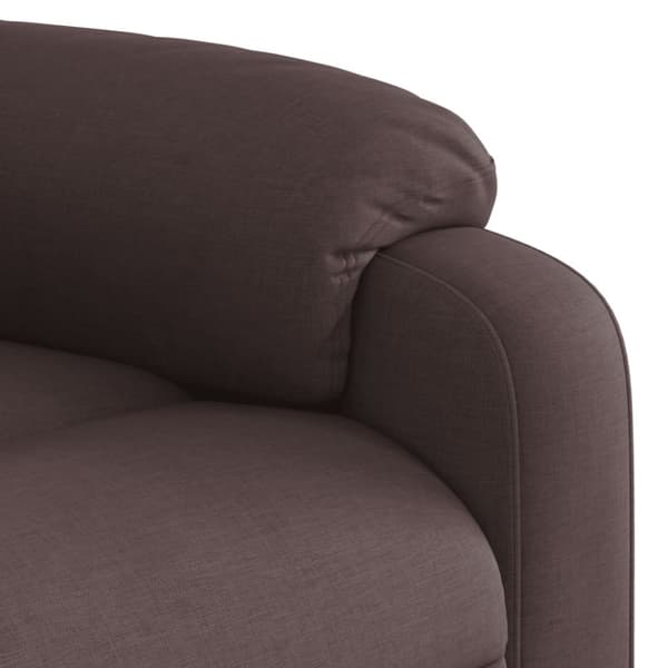 Reclinerfåtölj mörkbrun tyg