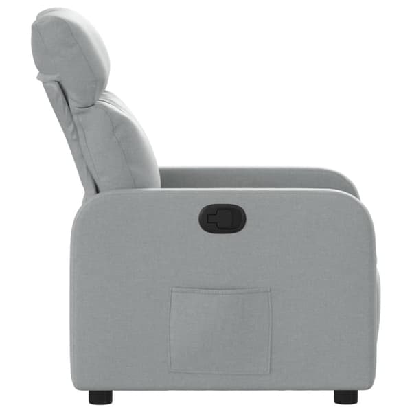 Reclinerfåtölj ljusgrå tyg