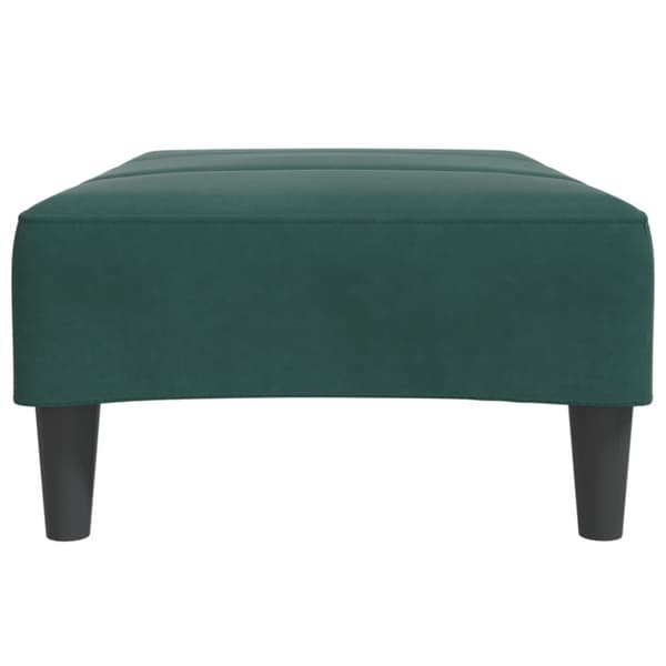 Fotpall mörkgrön 77x55x31 cm sammet