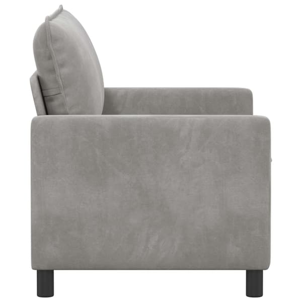 Soffa Ljusgrå 126 x 81 x 87,5 cm Sammet