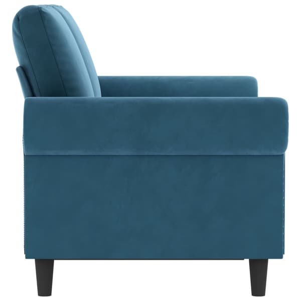 2-sitssoffa blå 120 cm sammet
