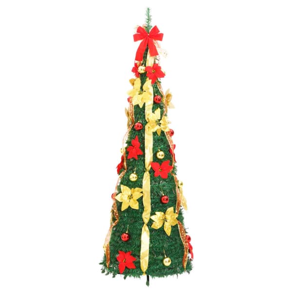 Plastgran pop-up 150 LED grön 180 cm