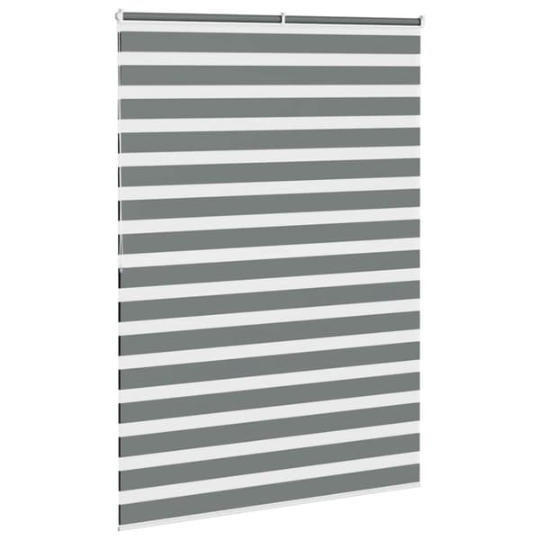 Rullgardin zebra mörkgrå 160x200 cm tyg bredd 155,9cm polyester