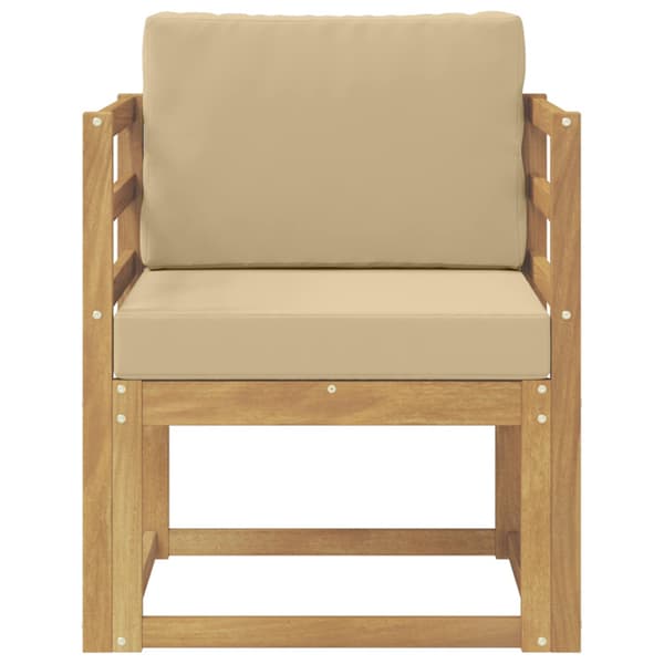 2 Stycke Utomhussoffset Polyester Vit och beige