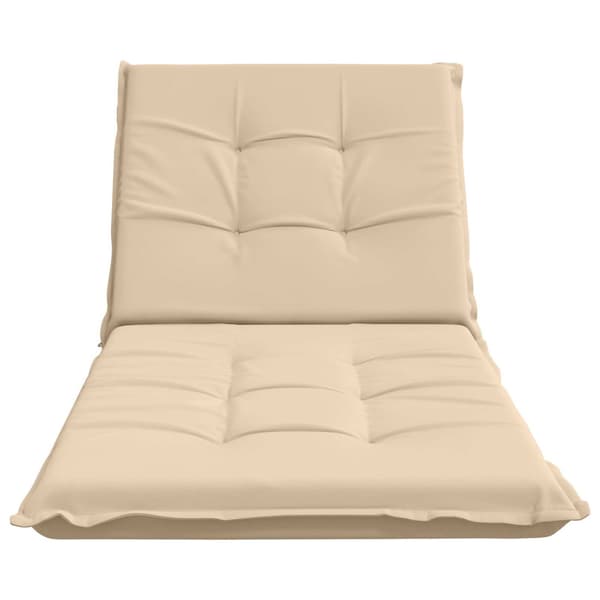 Solstol Kudde GEMERT 100% Polyester Gräddvit 190 x 70 x 9 cm