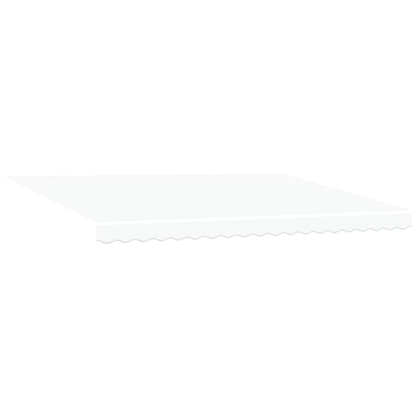 Utdragbar markis Vit 450 × 300 cm Duk och Aluminium