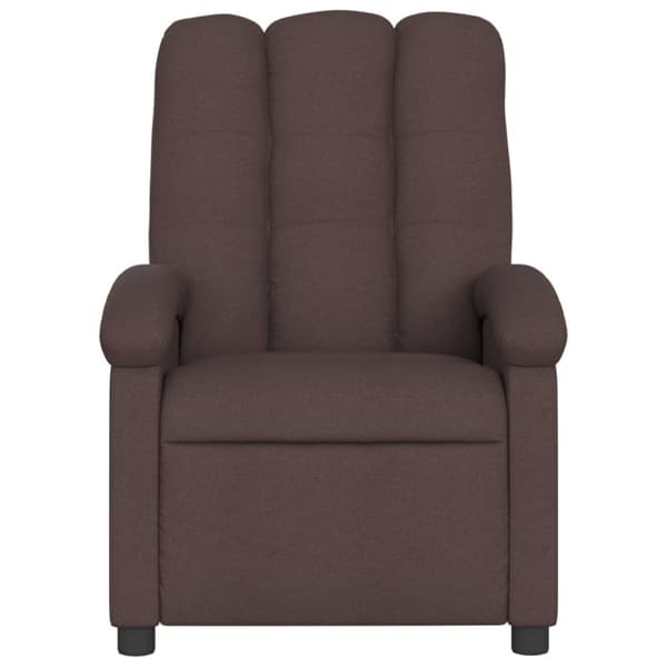 Reclinerfåtölj mörkbrun tyg
