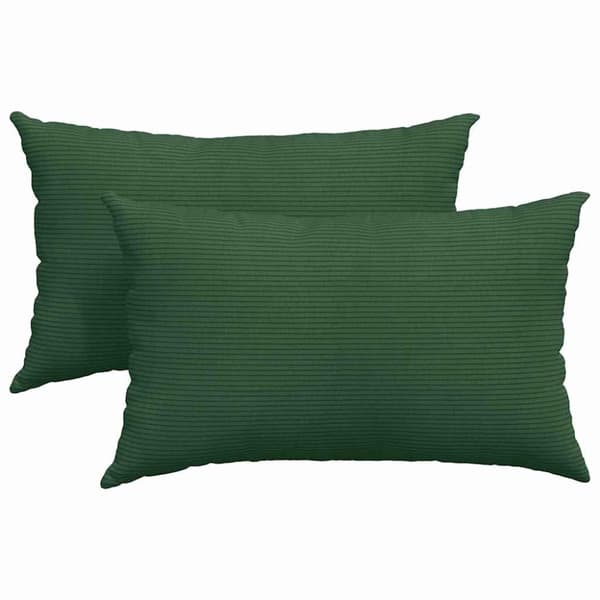 Sofakuddar 2 pcs Mörkgrön 50 x 30 cm Kordread tyg
