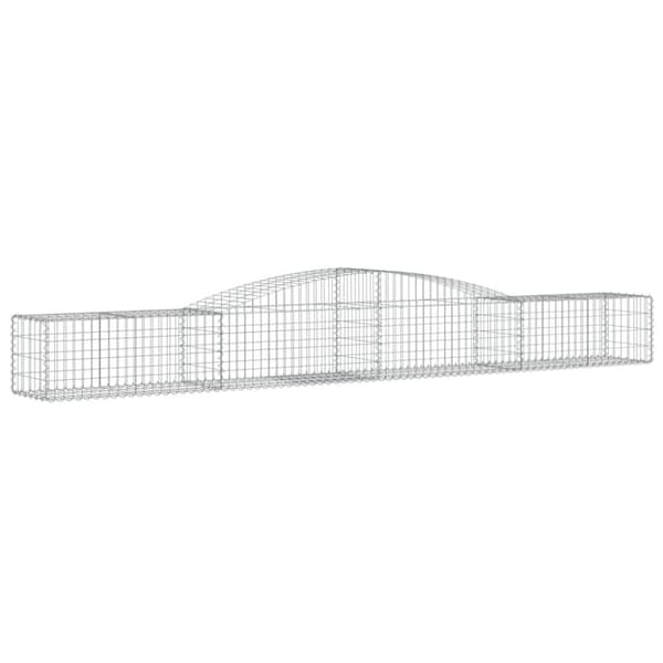 Gabioner bågformade 8 st 400x50x40/60 cm galvaniserat järn