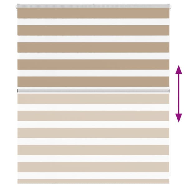 Rullgardin zebra 125x100 cm tyg bredd 120,9 cm polyester