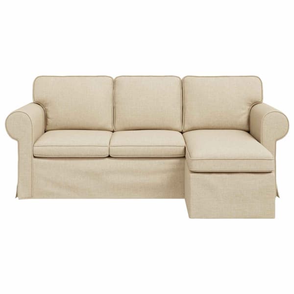 Soffa Kräm 195 x 138 x 80 cm tyg