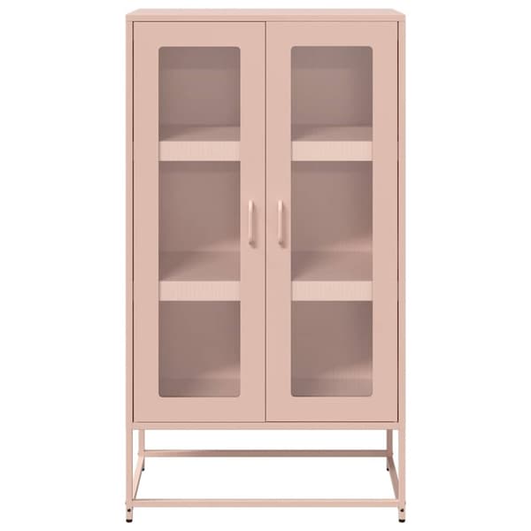 Highboard rosa 68x39x123 cm stål