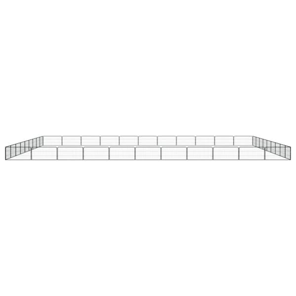 Hundbur 40 paneler svart 100x50 cm pulverlackerat stål