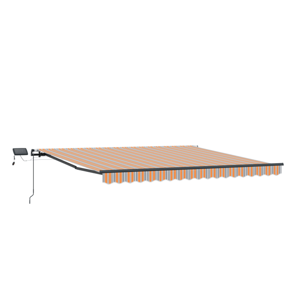 Utfällbar markis Flerfärgsdesign 450 ×350 cm tyg