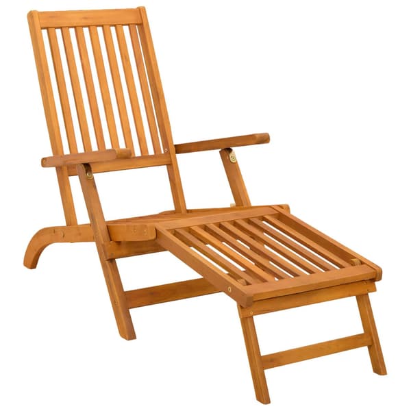 Reclining och Fällbar Solstol 2 pcs Beige Massivt Akaciaträ