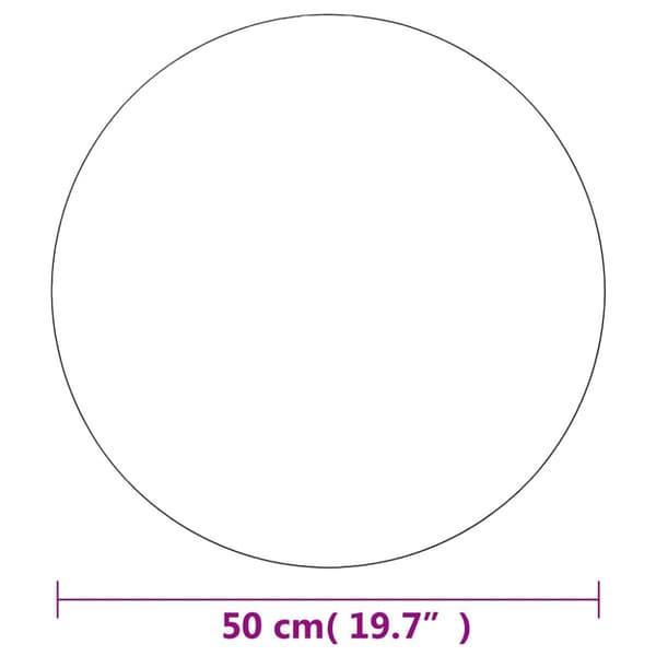 Väggspegel rund 50 cm glas